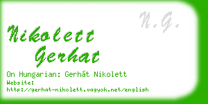 nikolett gerhat business card